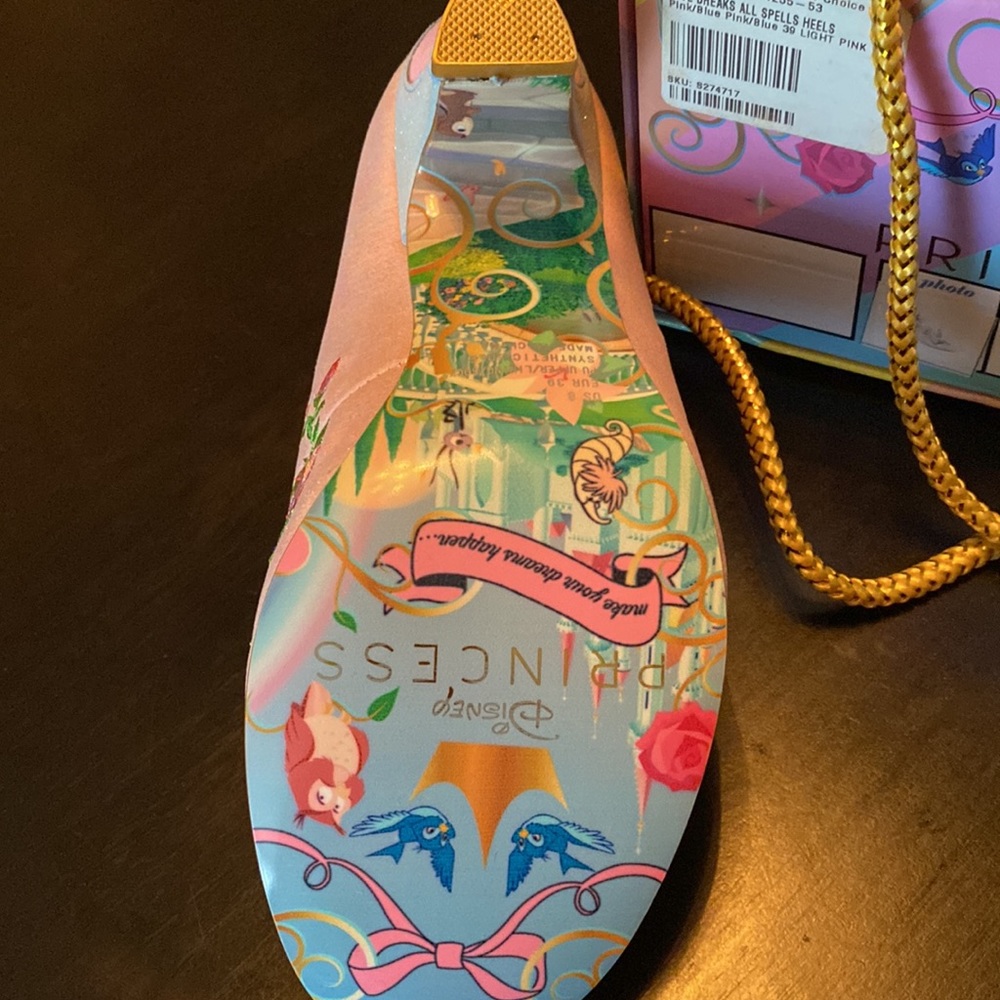 Irregular Choice Pink Embroidered Floral Bird Heels - Picture 4 of 4